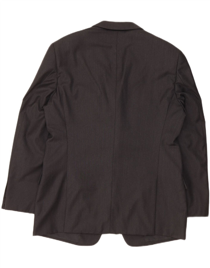 ARMANI COLLEZIONI Jachetă pentru bărbați cu 3 nasturi IT 52 XL Lână neagră