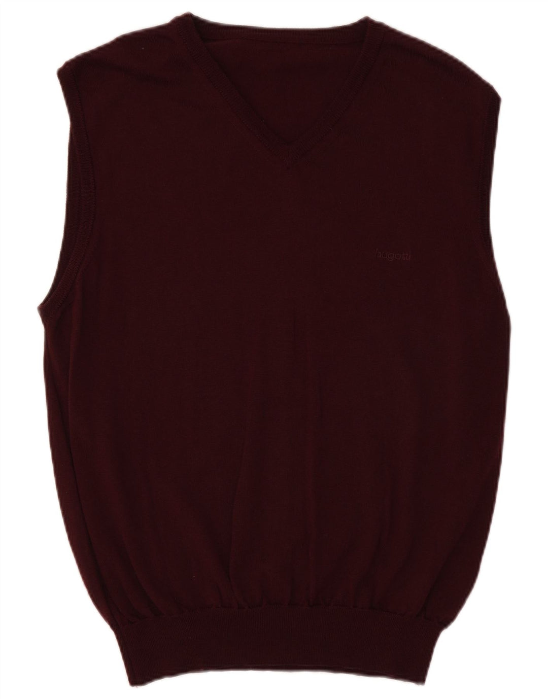 Vestă pentru bărbați Bugatti Tank Top UK 40 Medium Burgundy Lână virgină