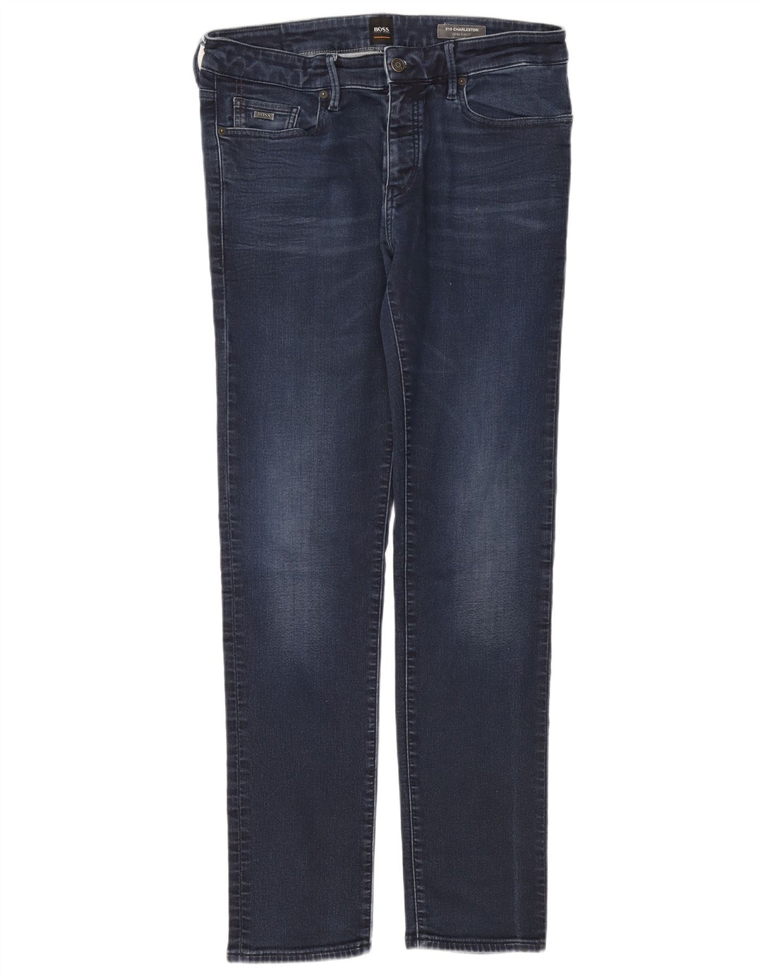 Blugi skinny pentru bărbați HUGO BOSS Charleston W36 L34 bumbac bleumarin