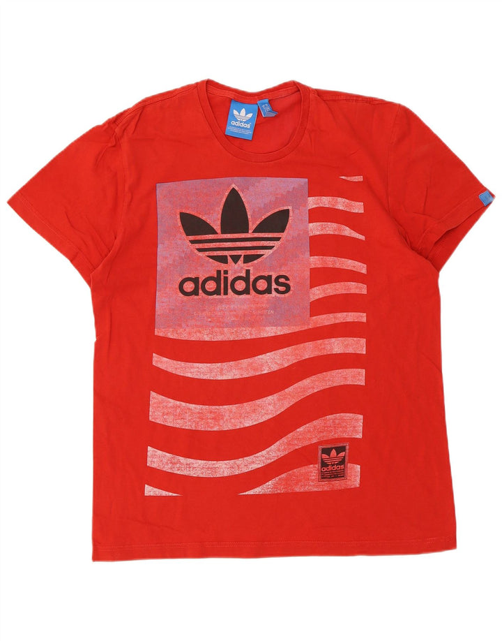 Tricou grafic pentru bărbați Adidas Top Medium Red