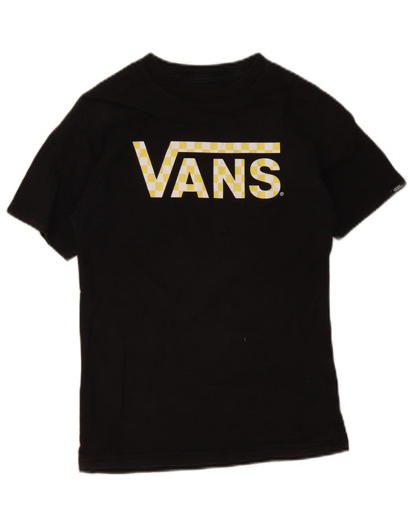 Tricou grafic personalizat Vans Boys Top 8-9 ani mic bumbac negru