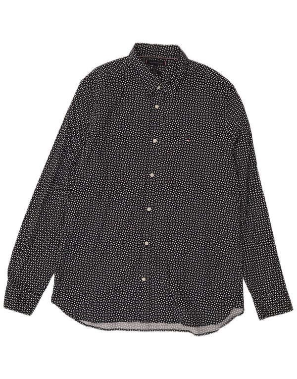 Cămașă XL pentru bărbați Tommy Hilfiger, bumbac cu pete negre