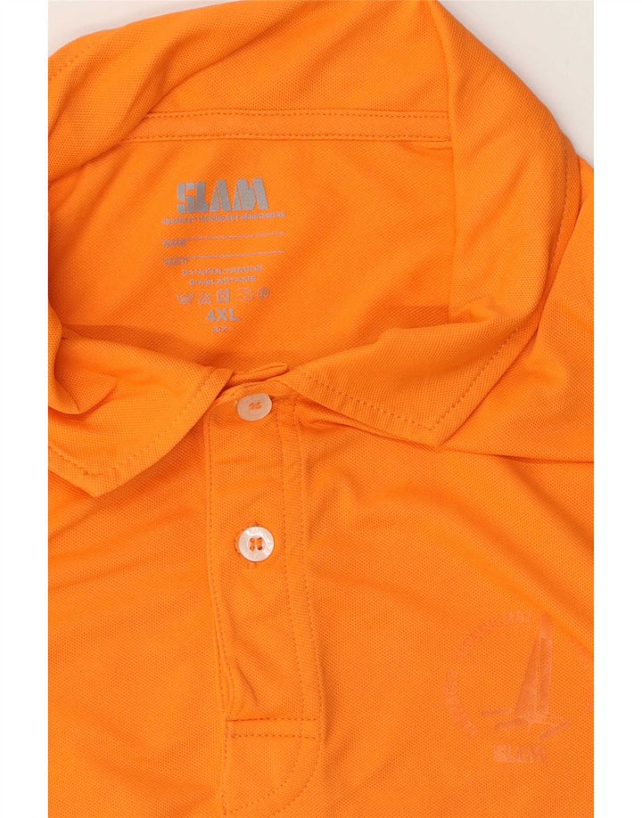 Tricou polo pentru bărbați Slam 4XL poliamidă portocalie