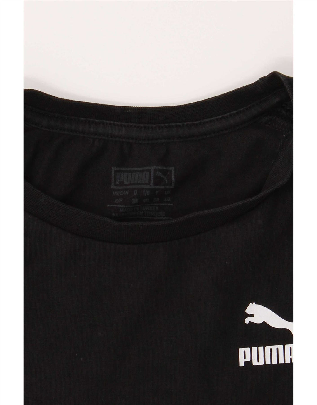 Puma Crop Top pentru femei cu mânecă lungă UK 10 Small Black
