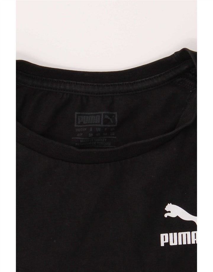Puma Crop Top pentru femei cu mânecă lungă UK 10 Small Black