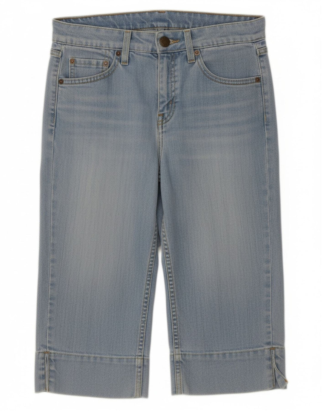 Bermude denim Levi's pentru femei US 9 Medium W32 Blue Ramie