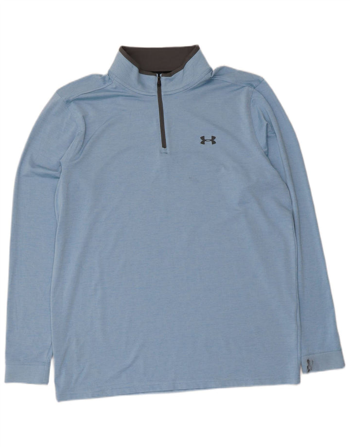 Top de trening Under Armour pentru bărbați Heat Gear Pullover, mare, albastru pete