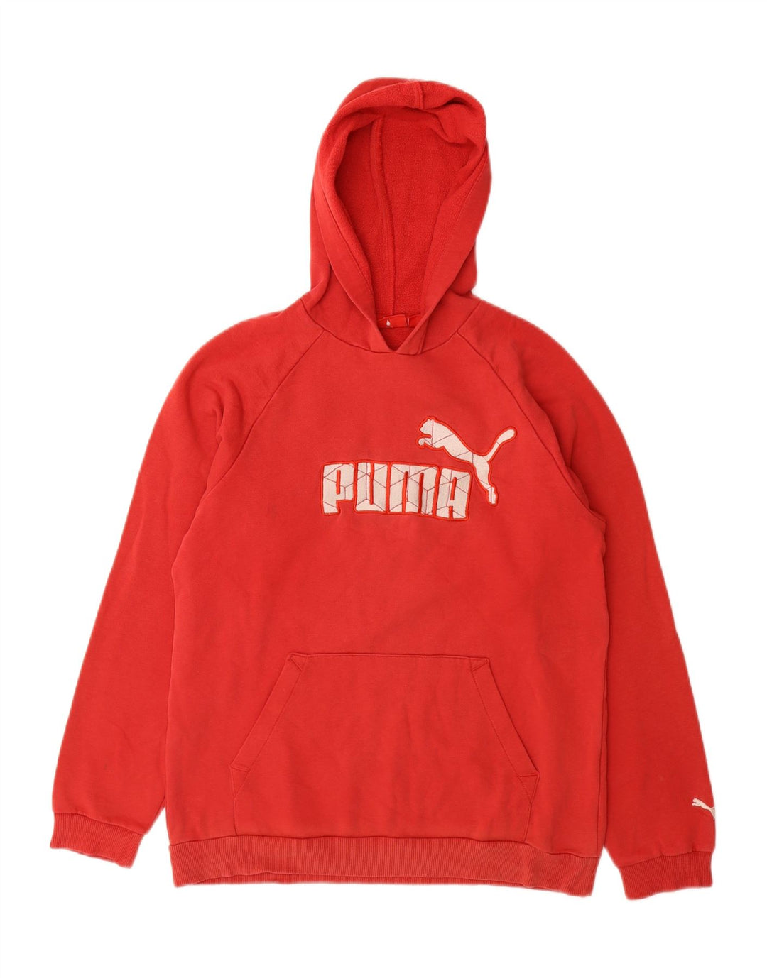 Pulover cu glugă grafic PUMA pentru băieți 13-14 ani, roșu
