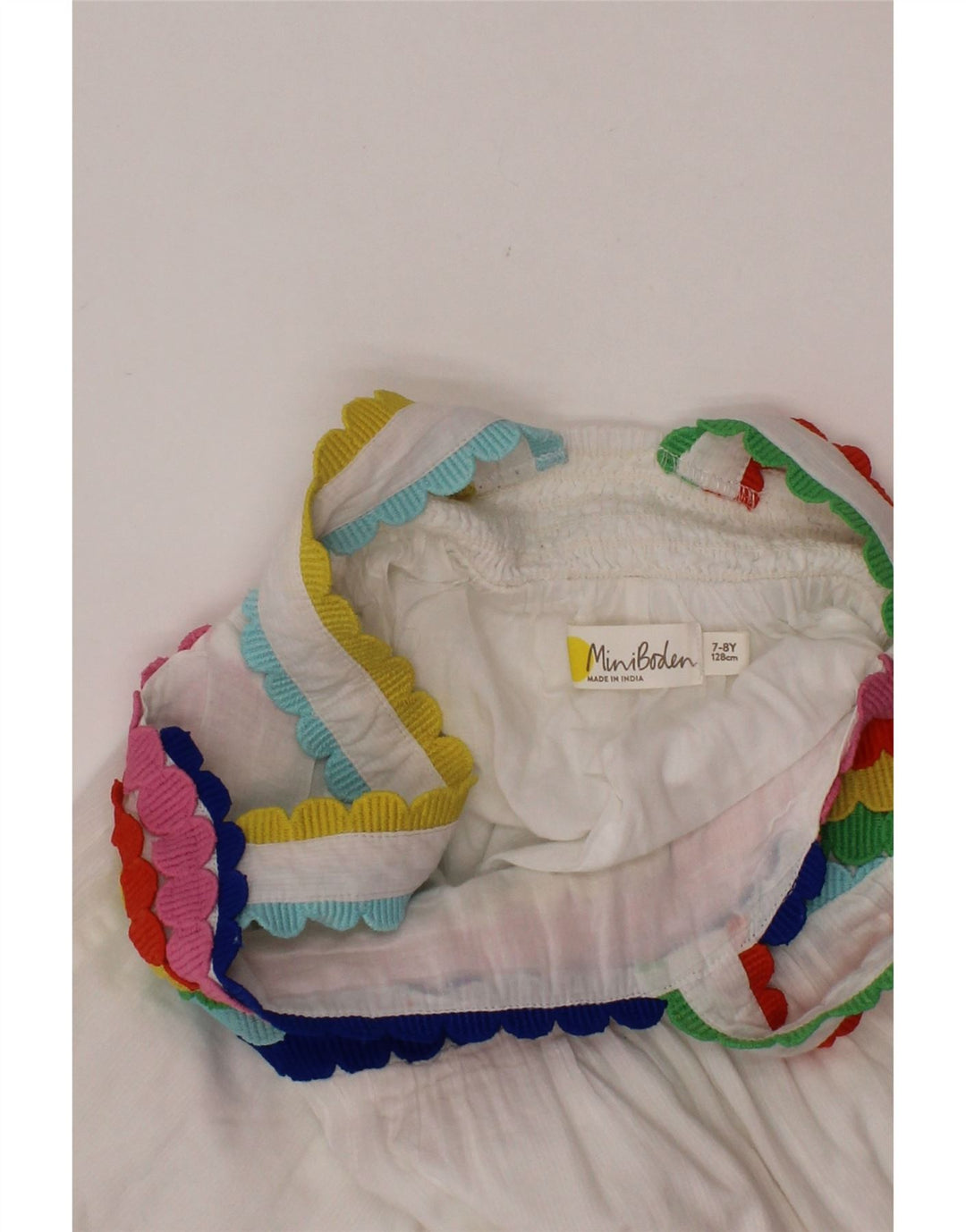 Bluză fără mâneci pentru fete BODEN, 7-8 ani, bumbac color bloc alb