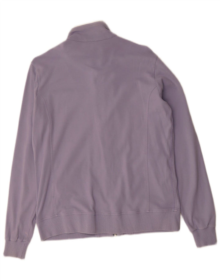 CHAMPION Womens Tracksuit Top Jacket UK 14 Medium Purple Cotton