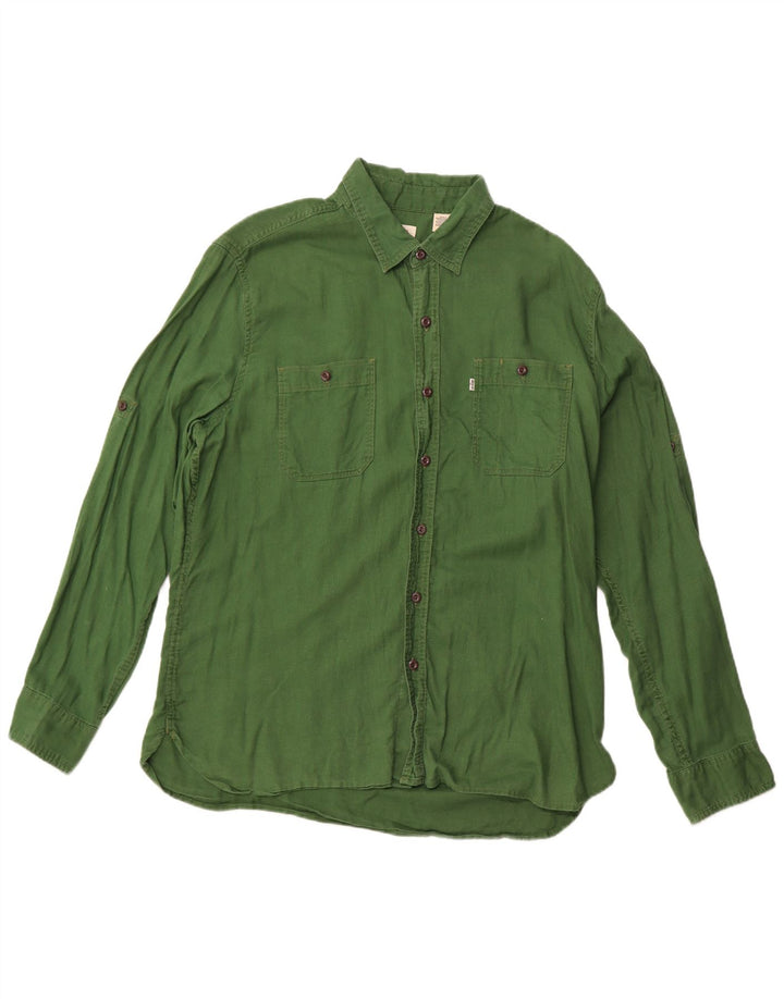 Cămașă LEVI'S pentru femei UK 18 XL, bumbac verde