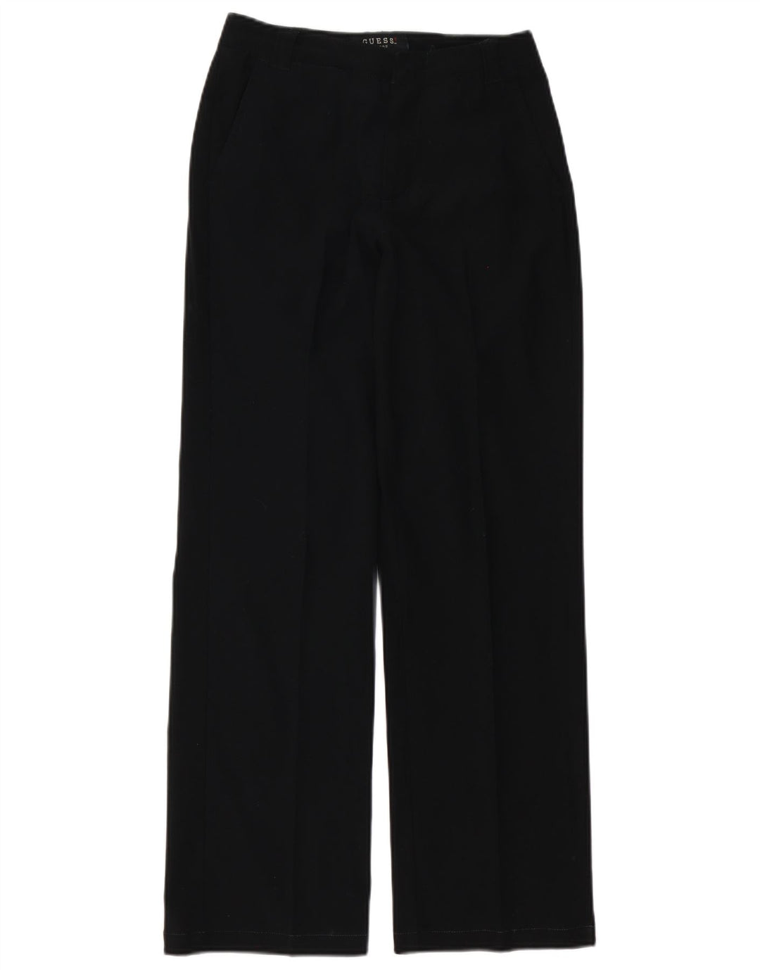 Pantaloni chino pentru femei Guess cu picioare largi L27 L30 Poliester negru