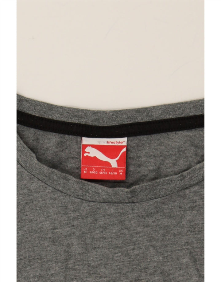 PUMA Mens T-Shirt Top Medium Grey Cotton Vintage Puma and Second-Hand Puma from Messina Hembry 