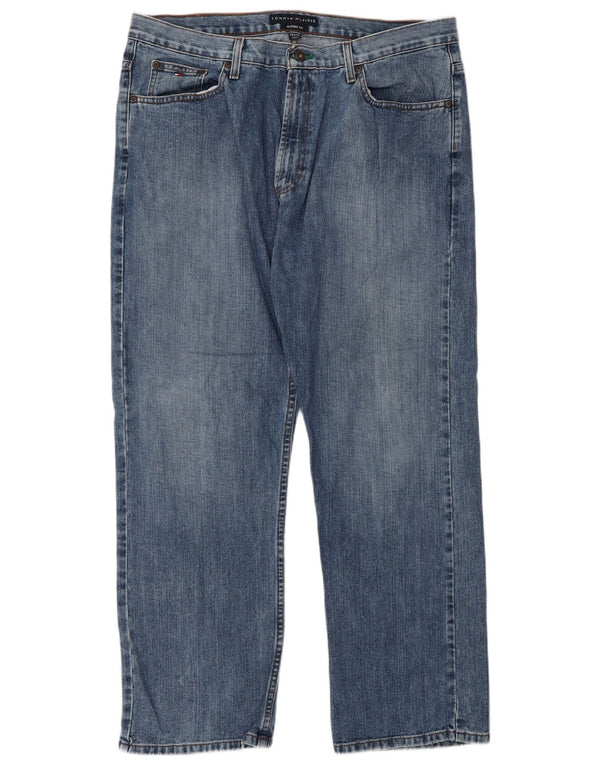 Tommy Hilfiger Mens Classic Fit Straight Jeans W38 L30 Blue Cotton