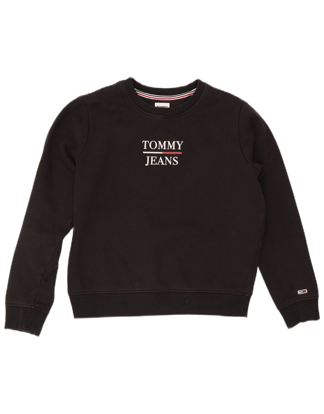 Hanorac supradimensionat pentru femei Tommy Hilfiger Pulover UK 10 Mic Negru