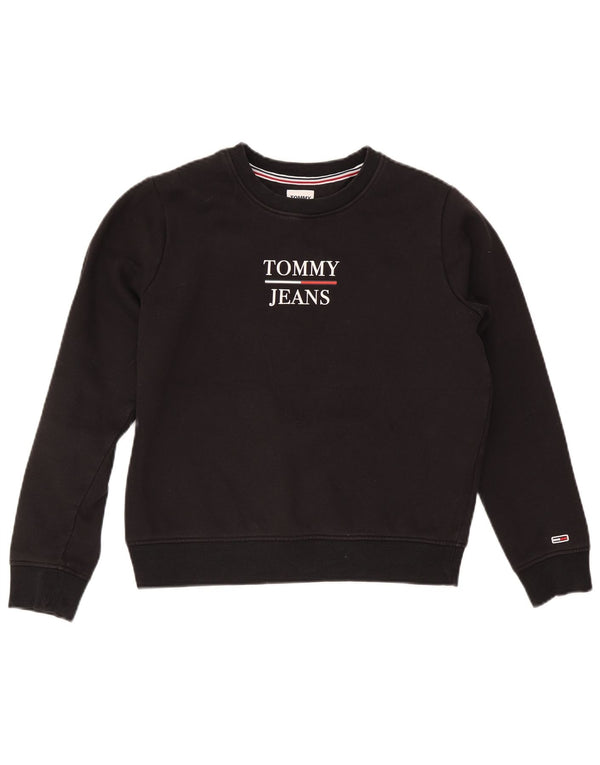 Hanorac supradimensionat pentru femei Tommy Hilfiger Pulover UK 10 Mic Negru