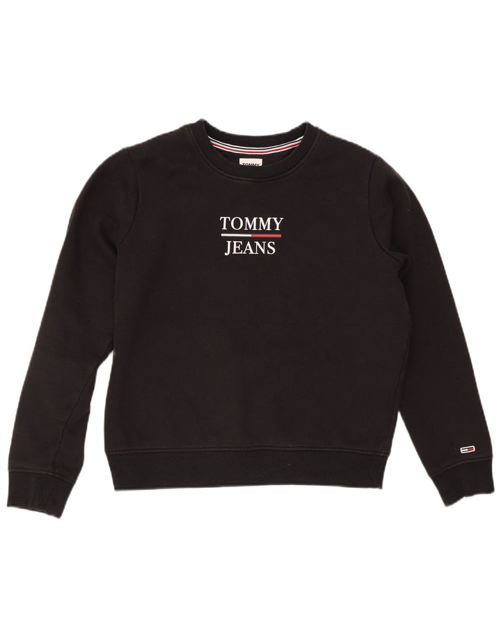 Hanorac supradimensionat pentru femei Tommy Hilfiger Pulover UK 10 Mic Negru