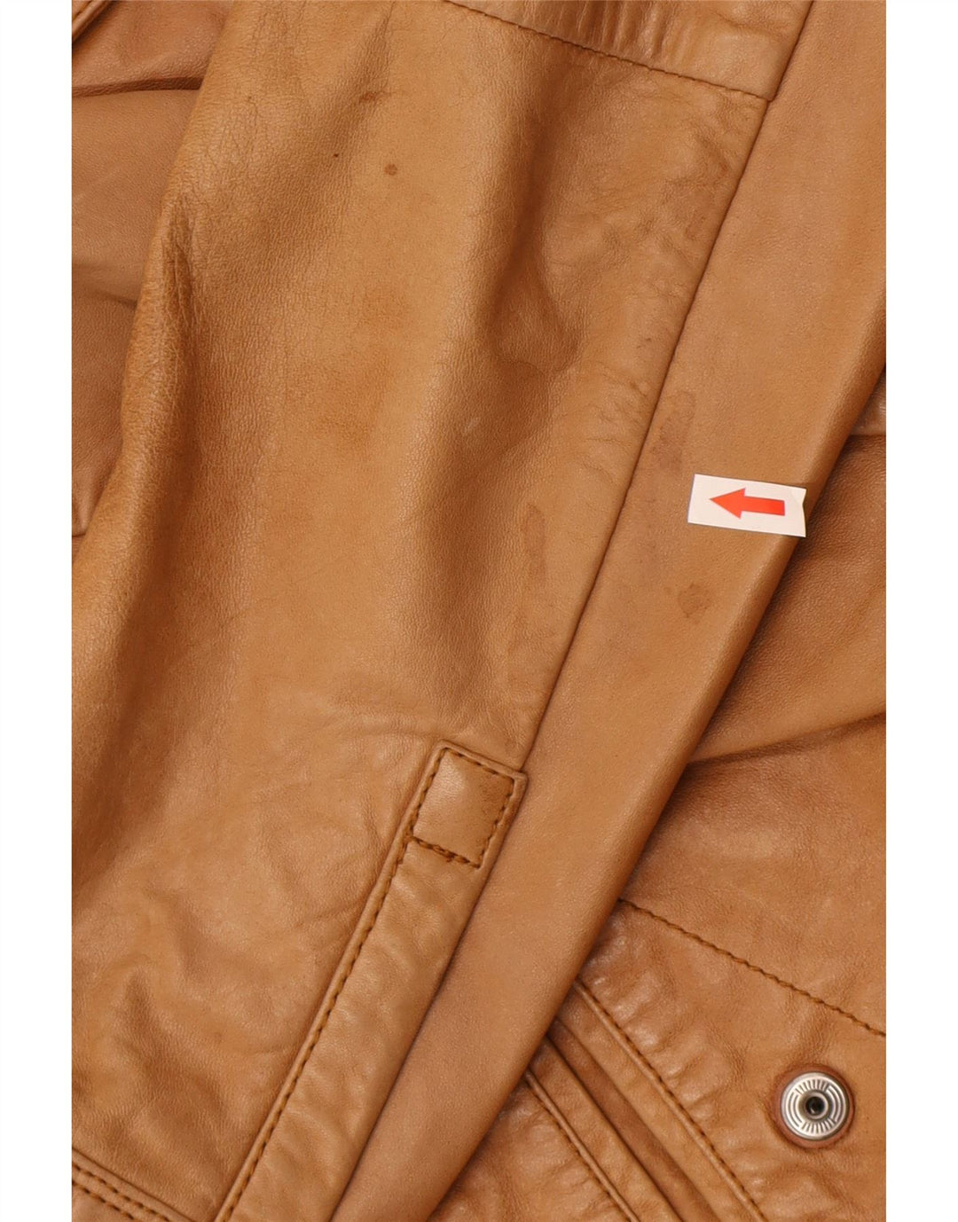 Jachetă din piele pentru bărbați Diesel UK 38 Medium Beige Piele