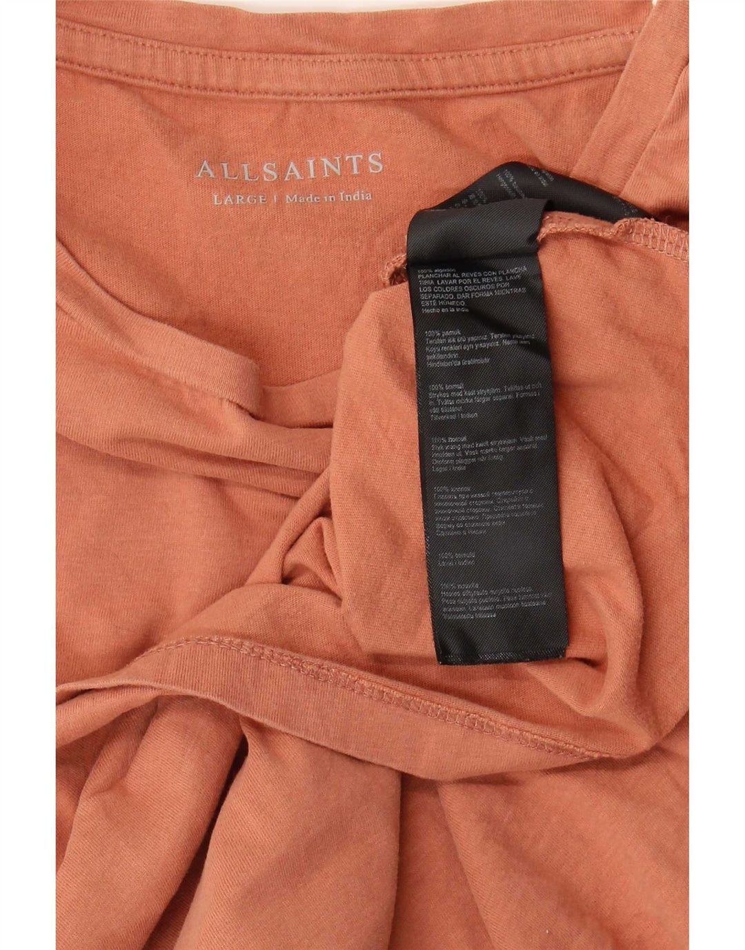 Tricou pentru bărbați All Saints Top mare din bumbac maro