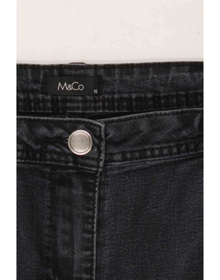 Blugi drepti pentru femei M&Co UK 16 Large W36 L30 Gri