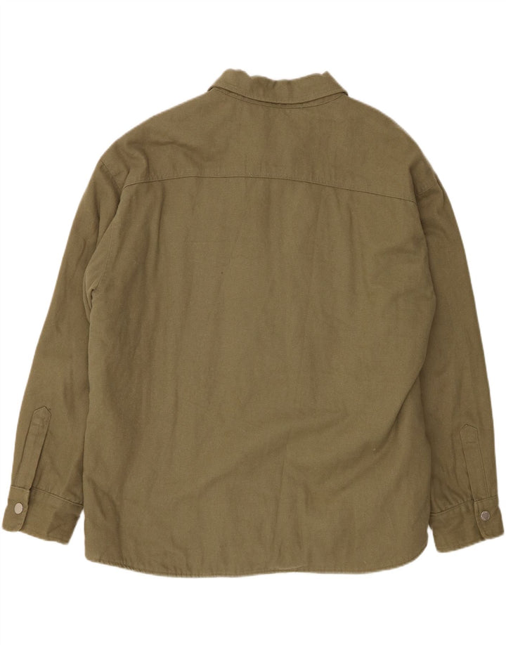 Jachetă pentru bărbați Zara UK 42 XL Kaki Bumbac
