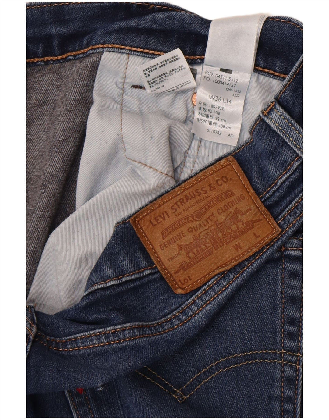 Blugi slim pentru bărbați Levi's W36 L34 Bumbac albastru