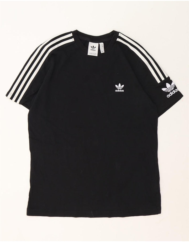 Tricou grafic Adidas pentru bărbați Top mediu negru bumbac