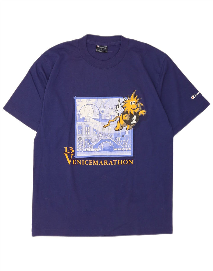 Tricou grafic pentru bărbați Champion Top mic, albastru, bumbac