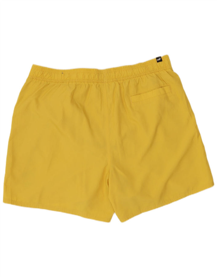 Pantaloni scurți de înot grafic PUMA pentru bărbați XL din poliester galben