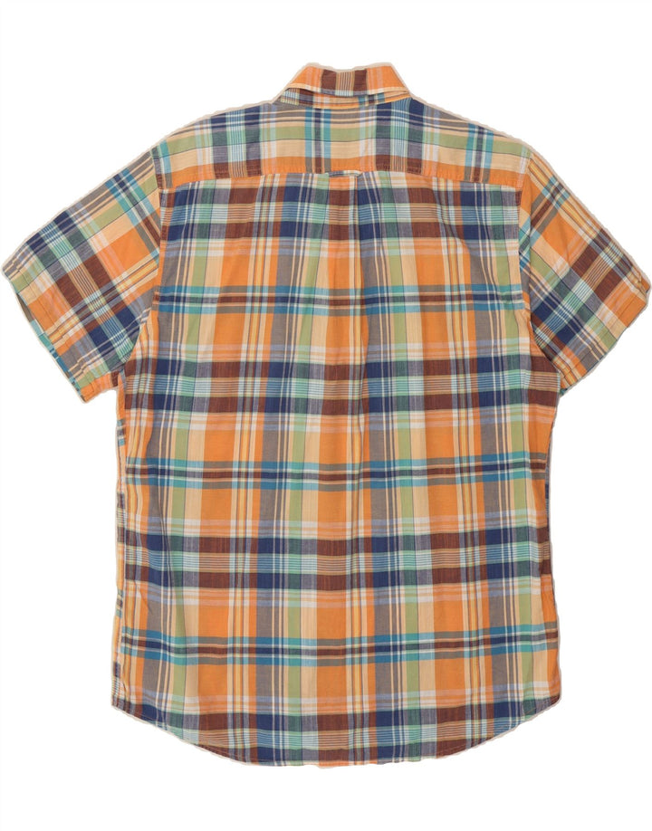 IZOD Mens Salt Water Short Sleeve Shirt Large Multicoloured Check Cotton Vintage Izod and Second-Hand Izod from Messina Hembry 