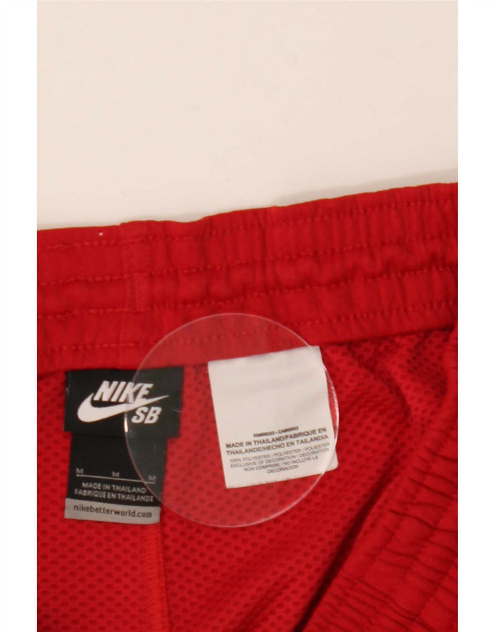 Pantaloni scurți sport grafic Nike pentru bărbați, poliester roșu mediu