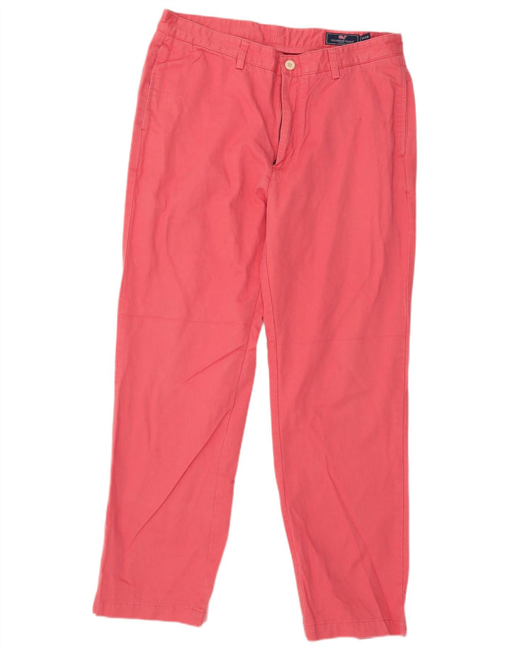 Vineyard Vines Pantaloni Chino Drepți Bărbați L35 L30 Bumbac roz