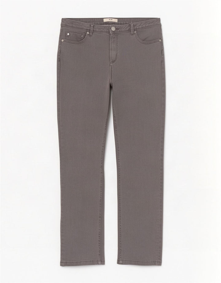 Marks & Spencer Blugi crop subțiri pentru femei UK 12 Medium L30 L26 Bumbac gri
