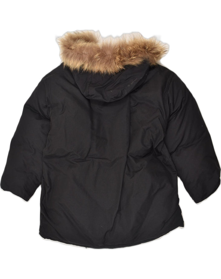 INVICTA Boys Hooded Parka Jacket 11-12 Years Black Polyamide | Vintage Invicta | Thrift | Second-Hand Invicta | Used Clothing | Messina Hembry 