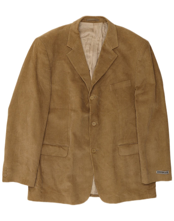 Jachetă pentru bărbați Kartel din velur cu 3 nasturi, UK 46 3XL, bumbac maro