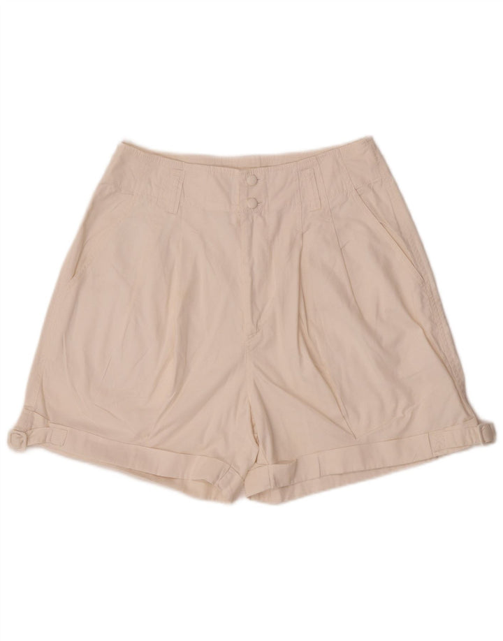 Pantaloni scurți chino vintage cu talie înaltă pentru femei, mediu W28 alb