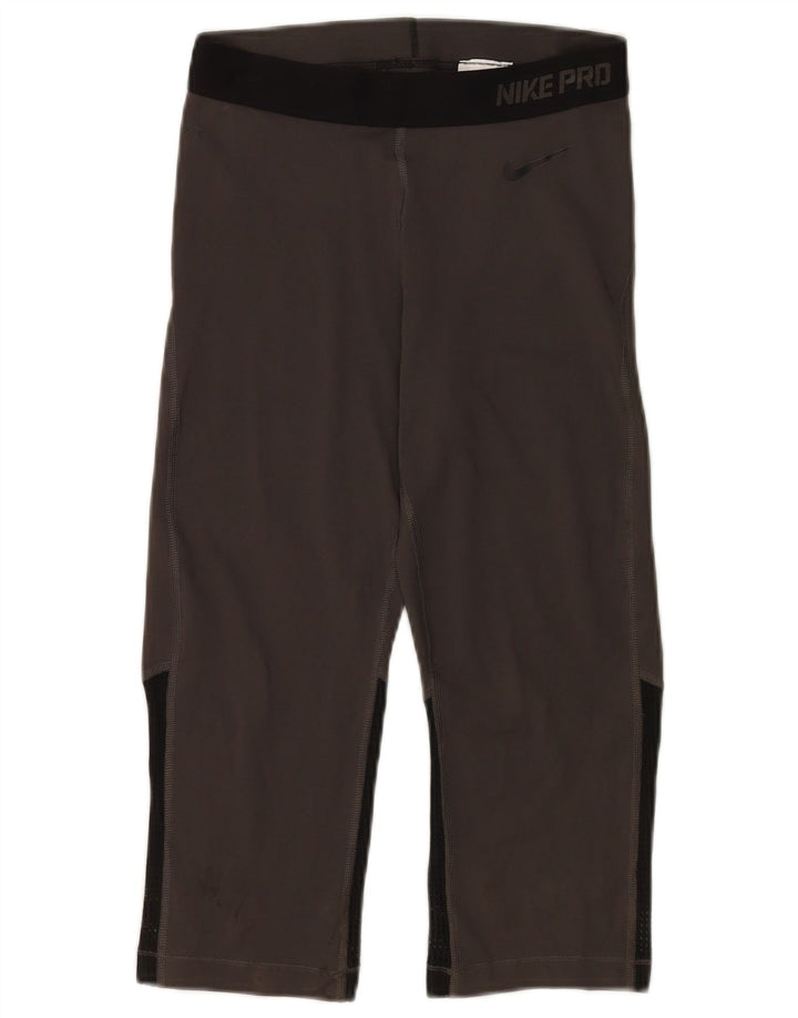Leggings Nike Graphic Capri pentru femei UK 12 Gri mediu Poliester color bloc