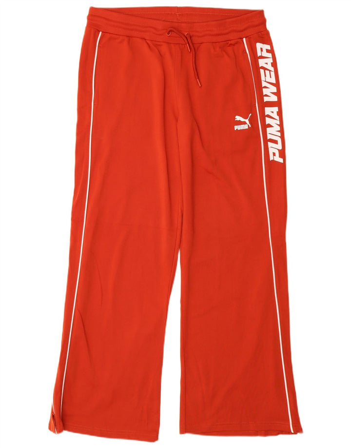 Pantaloni de trening Puma Graphic pentru femei UK 14 Poliester roșu mare