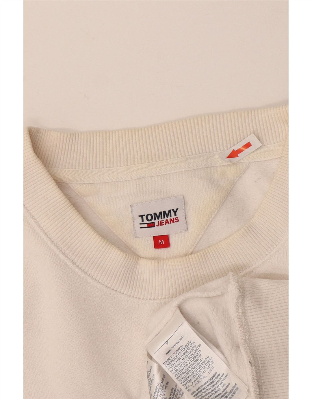 Hanorac grafic Tommy Hilfiger pentru bărbați, bumbac alb mediu