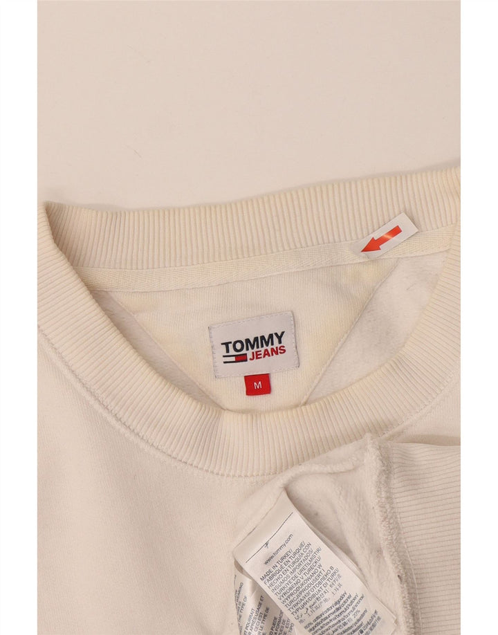 Hanorac grafic Tommy Hilfiger pentru bărbați, bumbac alb mediu