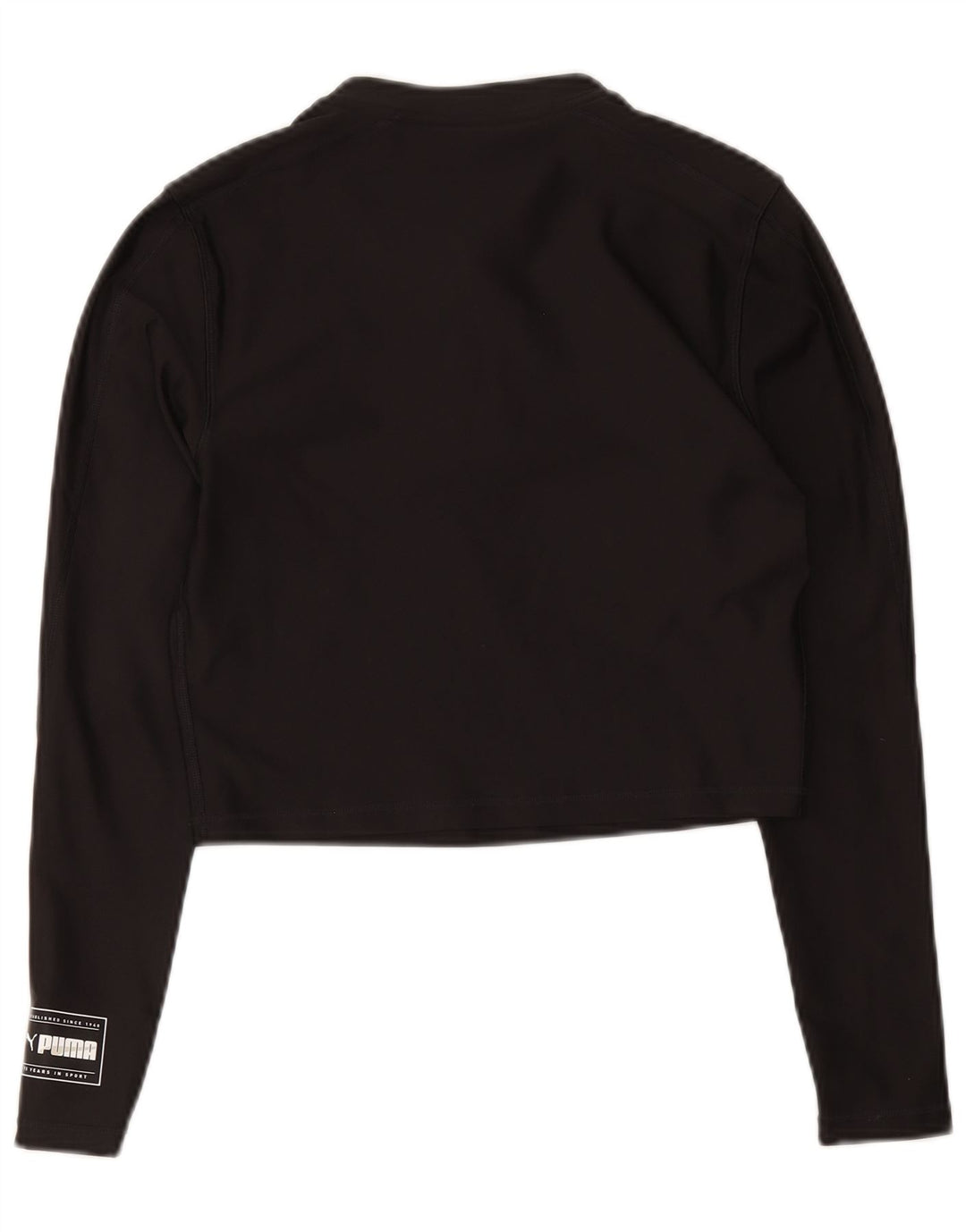 Top de trening Puma pentru femei Crop Zip Neck Pullover UK 12 Medium Black