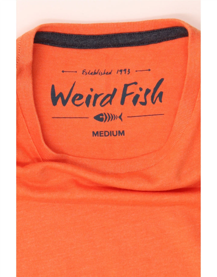WEIRD FISH Mens T-Shirt Top Medium Orange Cotton Vintage Weird Fish and Second-Hand Weird Fish from Messina Hembry 