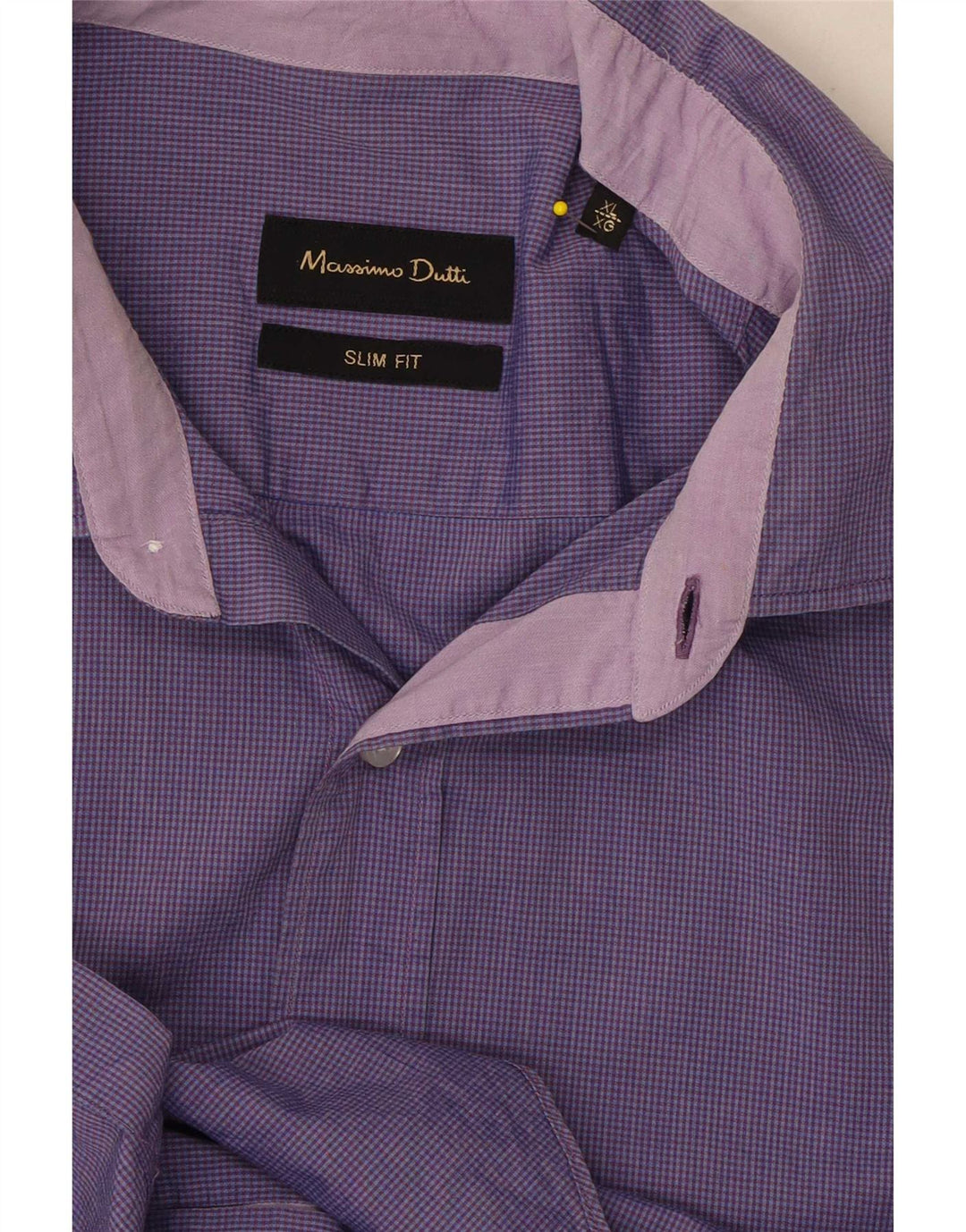 Cămașă pentru bărbați Massimo Dutti Slim Fit XL Vichy violet