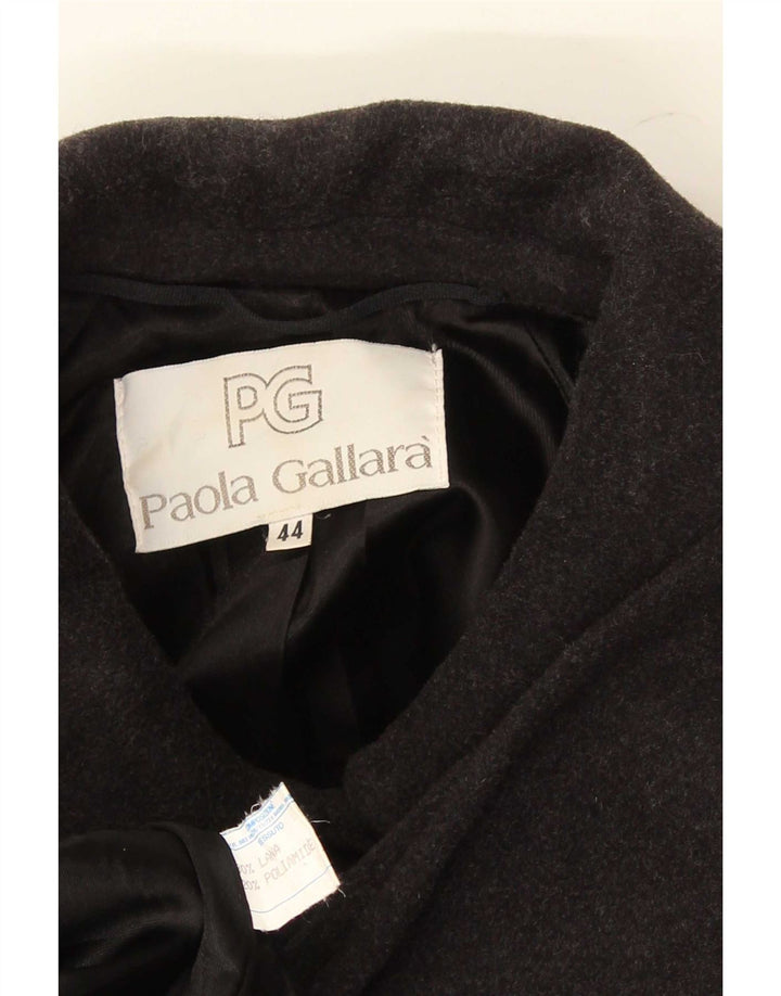 Pardesiu Vintage Femei IT 44 Medium Negru Lână