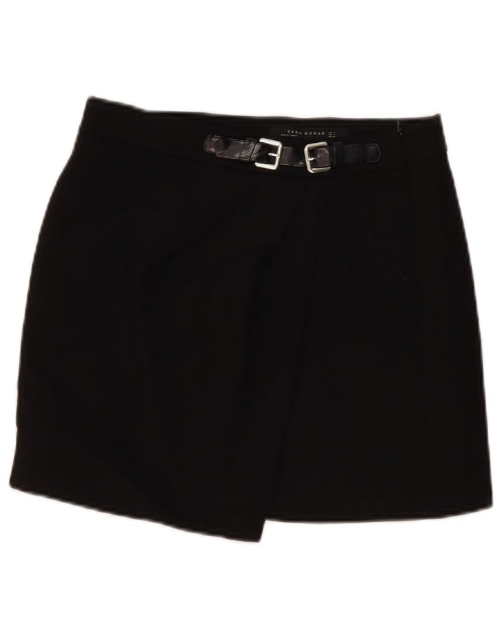 Fusta Wrap Asimetrică pentru Femei Zara Mic W27 Negru