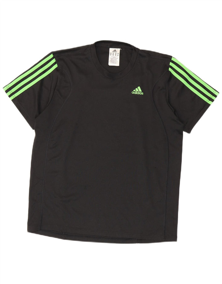 Tricou ADIDAS Climalite pentru bărbați, poliester mediu negru
