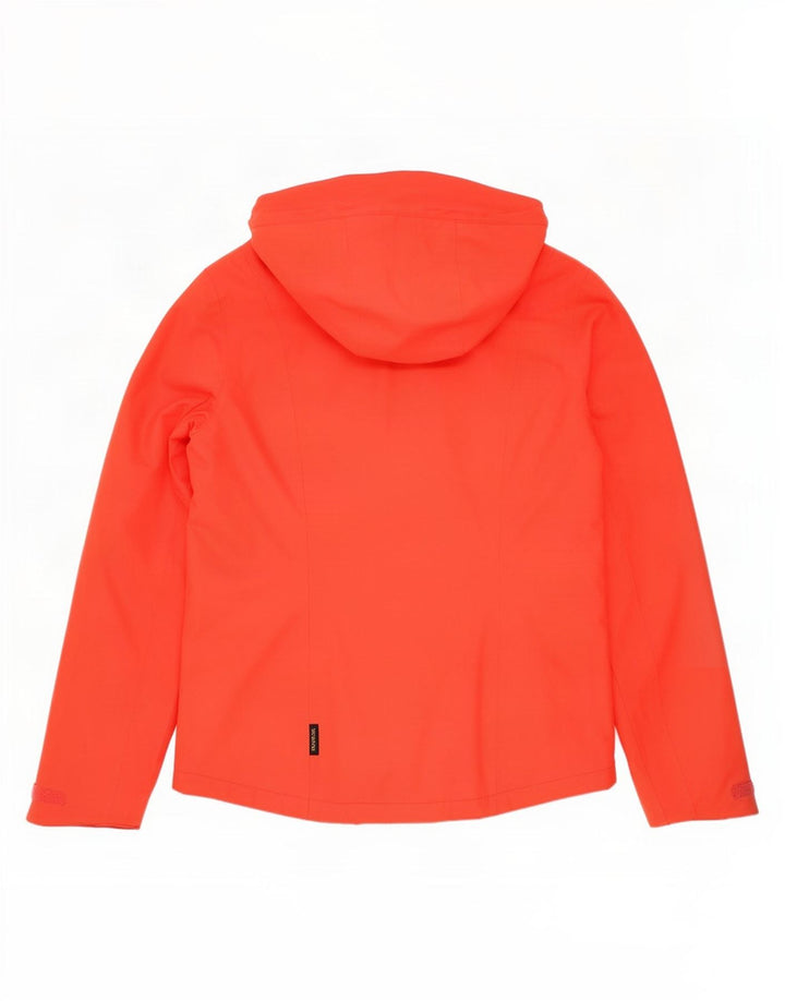 Jack Wolfskin Jachetă de ploaie supradimensionată cu glugă pentru femei UK 8/10 Small Red