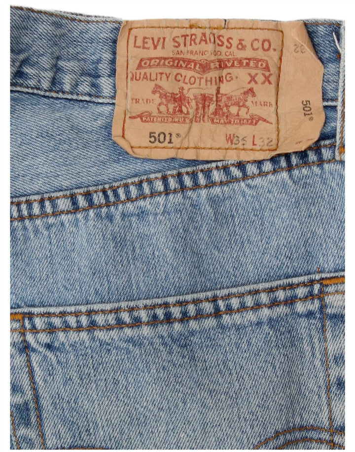 Blugi drepti pentru bărbați Levi's 501 W36 L32 Bumbac albastru