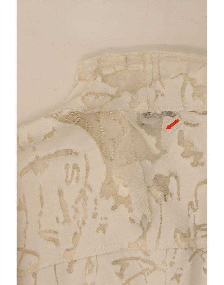 Geacă bomber cu model abstract pentru femei Cristina Gavioli UK 14 Medium White