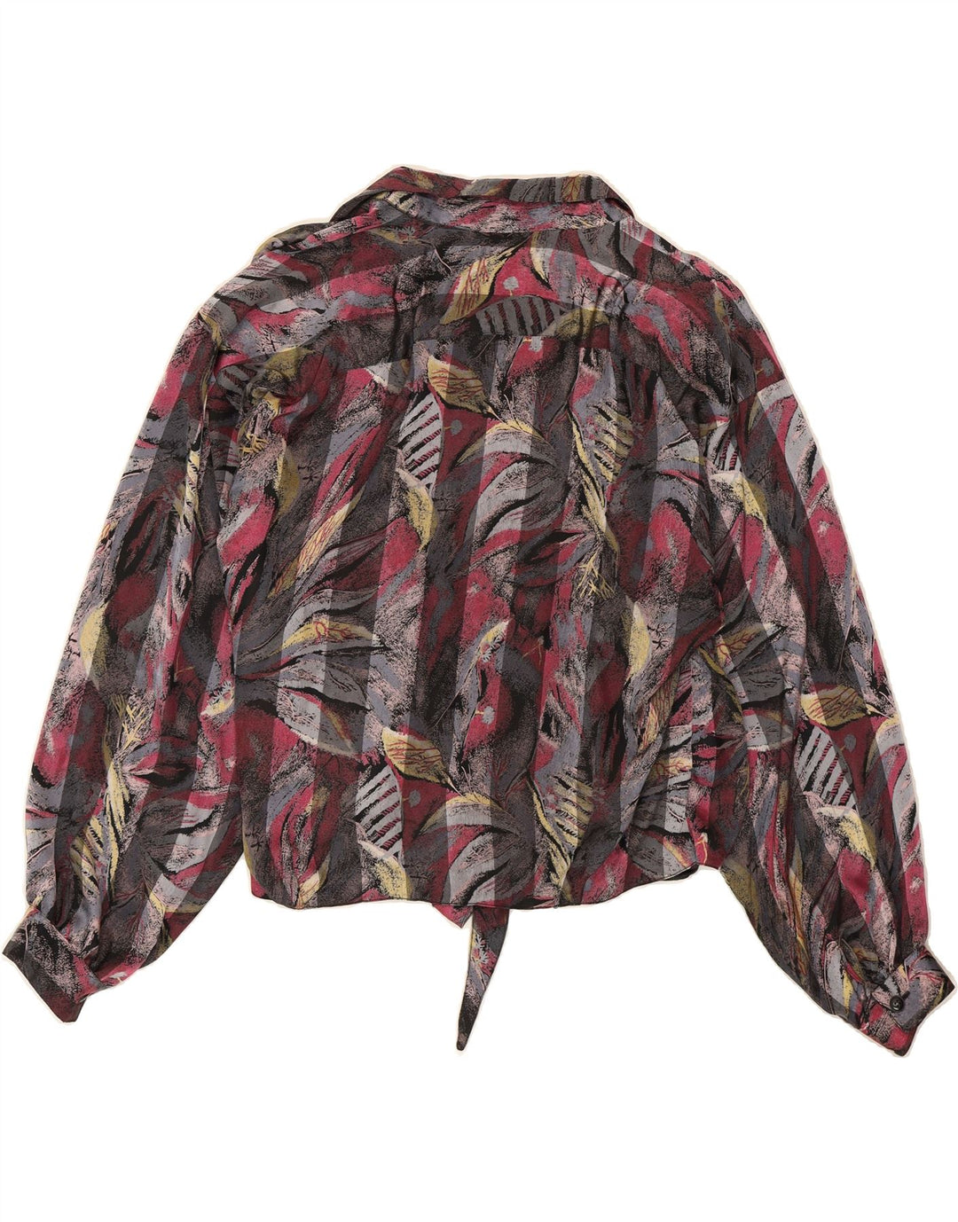 VINTAGE Womens Cardigan Top EU 42 Large Multicoloured Floral Rayon Vintage Vintage and Second-Hand Vintage from Messina Hembry 